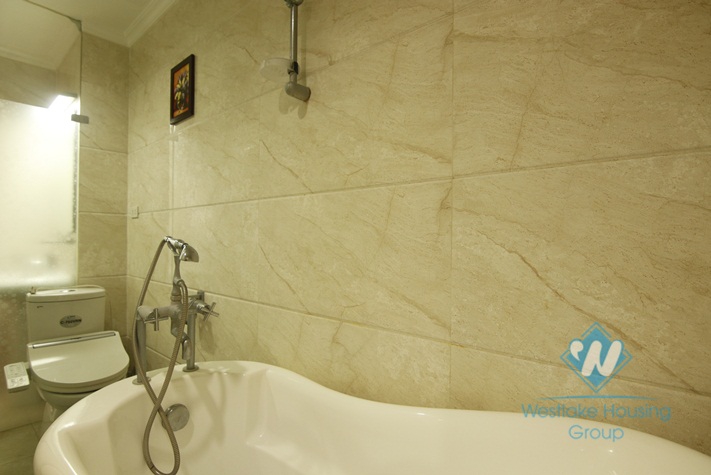 Top floor one bedroom apartment for rent near Lottle Tower, Ba Dinh, Hanoi.
