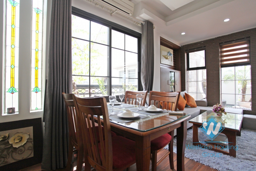 Terrace garden 1 bedroom apartment for rent in Ba Dinh, Hanoi