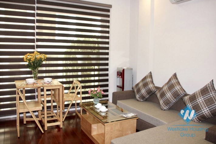 A lovely and enchanting 1 bedroom apartment for rent on Kim Ma street, Ba Dinh