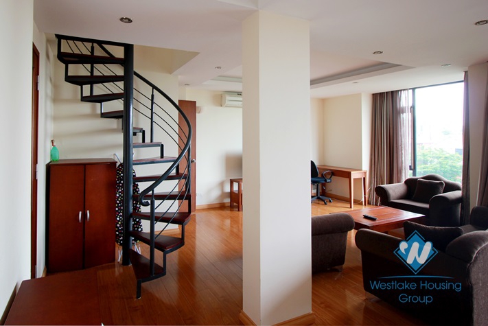 Duplex apartment for rent in Tay Ho with Westlake view balcony