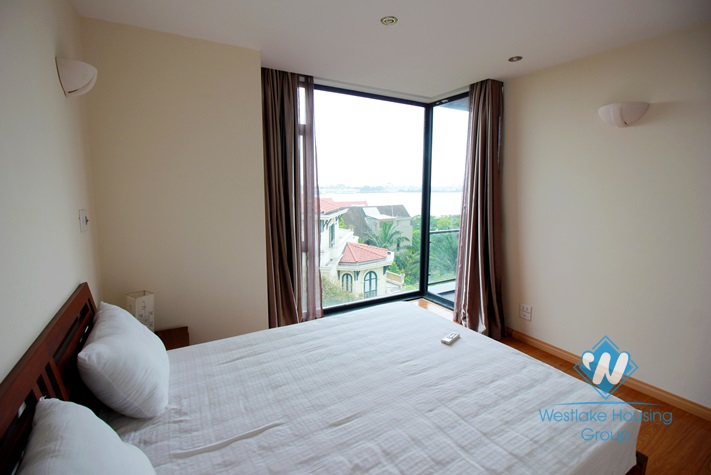 Duplex apartment for rent in Tay Ho with Westlake view balcony