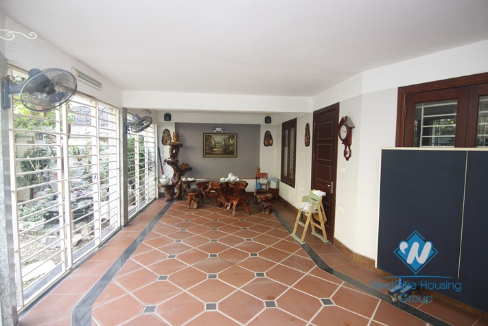 Big 05 bedrooms house with yard and nice garden for rent in Ba Dinh area.