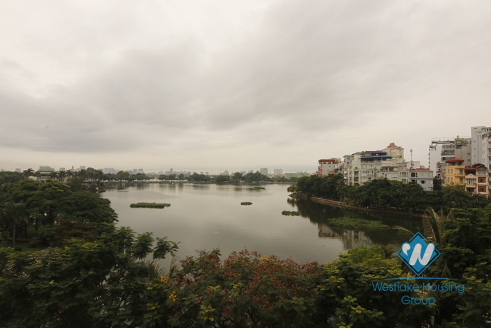 A superb and luxury 2 bedroom apartment with lake view for rent in Ba Dinh
