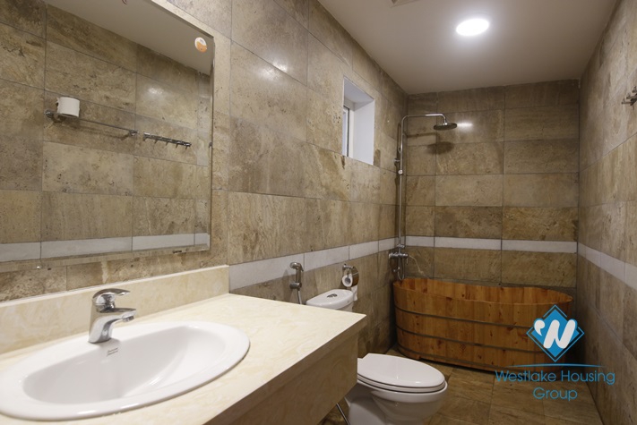 Simple apartment with small yard for rent in Ba Dinh District 