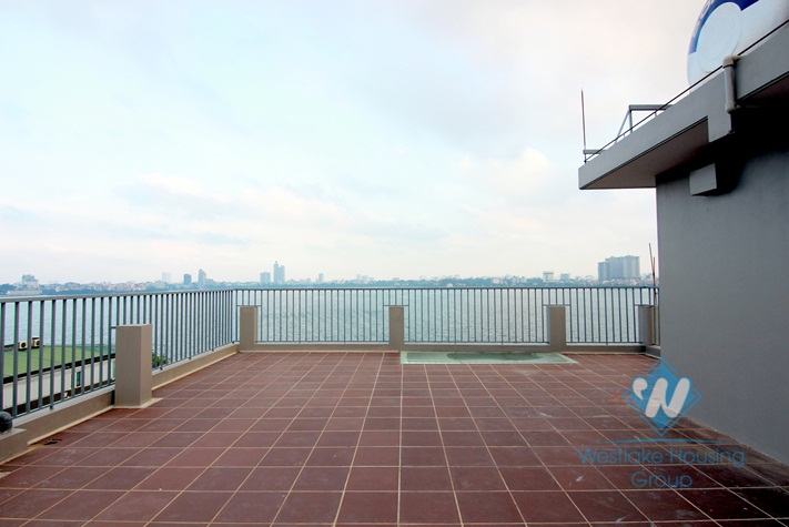 Brand new top floor apartment with lakeview for rent in Tay Ho.