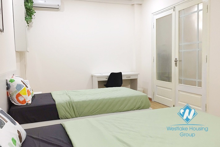 Beautiful apartment for rent in Van Cao street, Ba Dinh district.