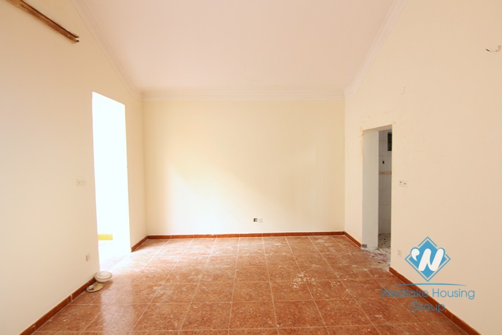 Unfurnished house for rent in Truc Bach area.