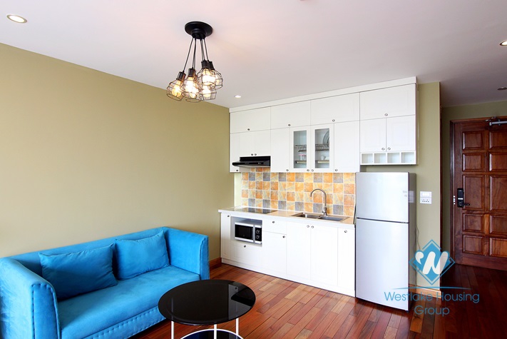Morden and Brand new Studio with lakeview for rent in Au Co street, Tay Ho district.
