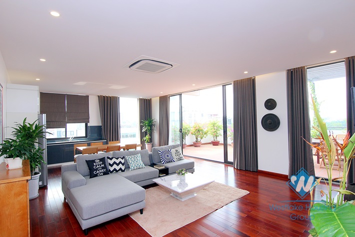 A Luxury and Morden 02 bedrooms apartment with big balcony for rent in Tay Ho area.