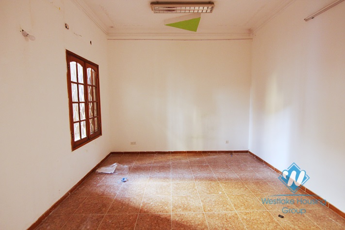 Unfurnished house for rent in Truc Bach area.