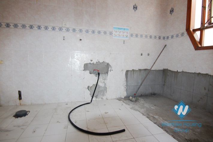 Unfurnished house for rent in Truc Bach area.