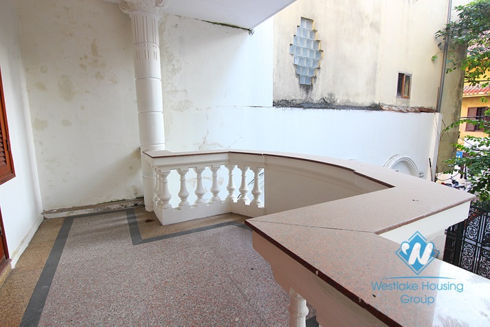 Unfurnished house for rent in Truc Bach area.