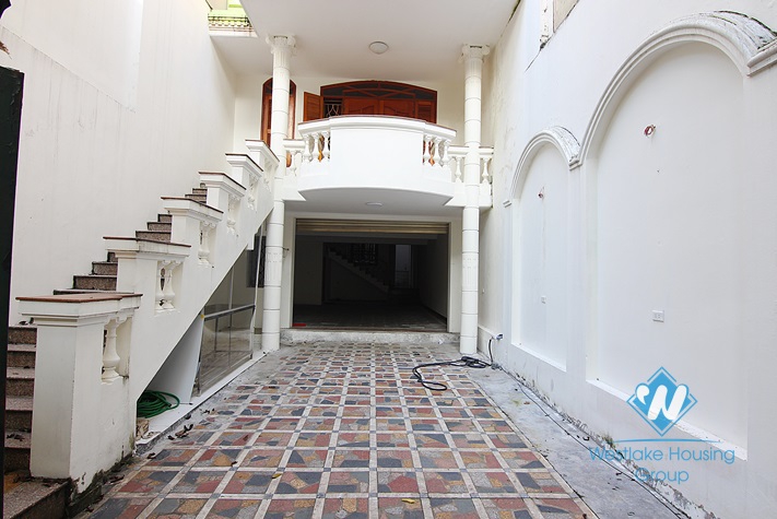 Unfurnished house for rent in Truc Bach area.