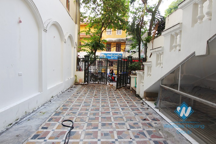 Unfurnished house for rent in Truc Bach area.