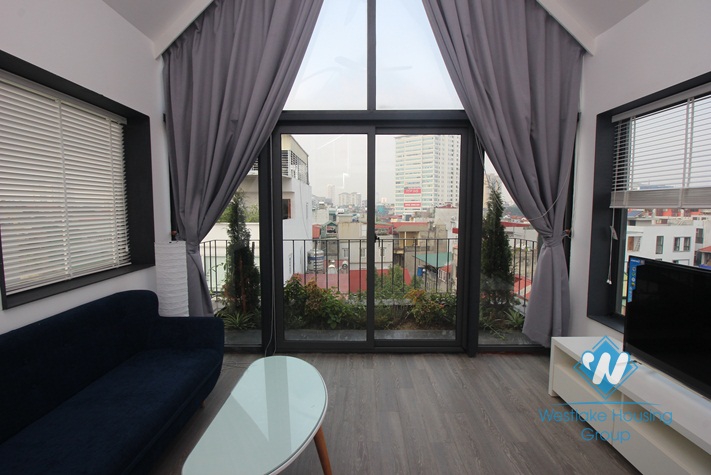 A elegant duplex style apartment with 1 bedroom for rent in Ba Dinh