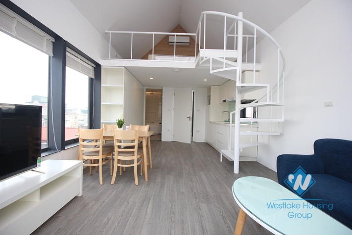 A elegant duplex style apartment with 1 bedroom for rent in Ba Dinh