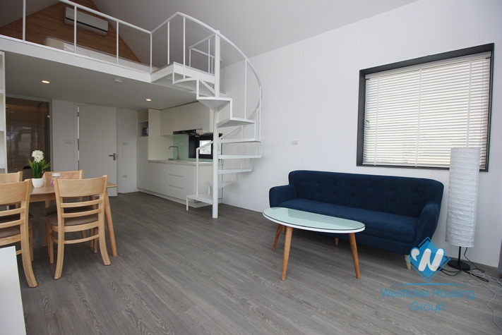 A elegant duplex style apartment with 1 bedroom for rent in Ba Dinh