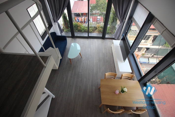 A elegant duplex style apartment with 1 bedroom for rent in Ba Dinh