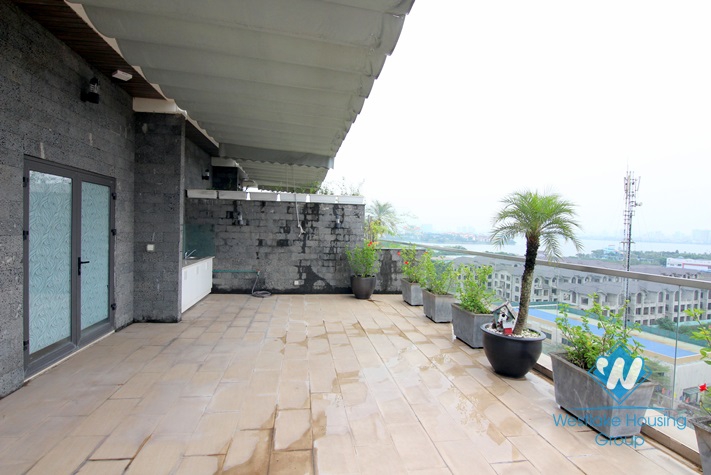 Duplex apartment with 3 bedrooms for rent in Trinh Cong Son st, Tay Ho District 