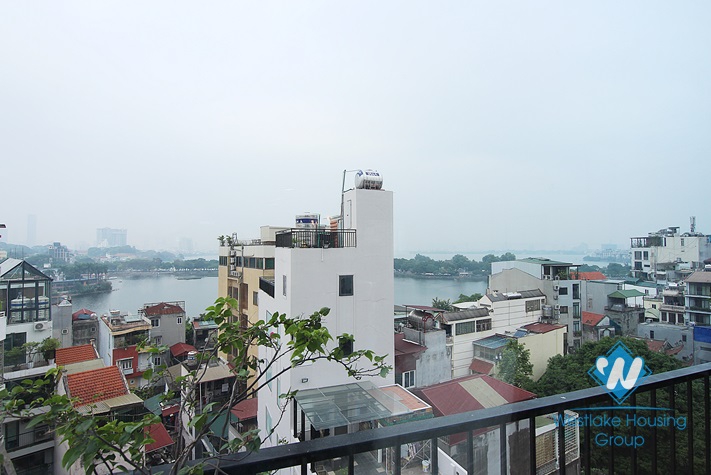 Lake view apartment for rent in Truc Bach area, Ba Dinh District 