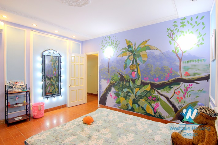 Cheap three bedrooms house for rent in Au Co street, Tay Ho, Ha noi