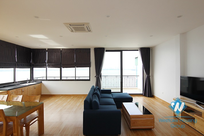 New apartment with lake view for rent in Yen Phu Village, Tay Ho District 