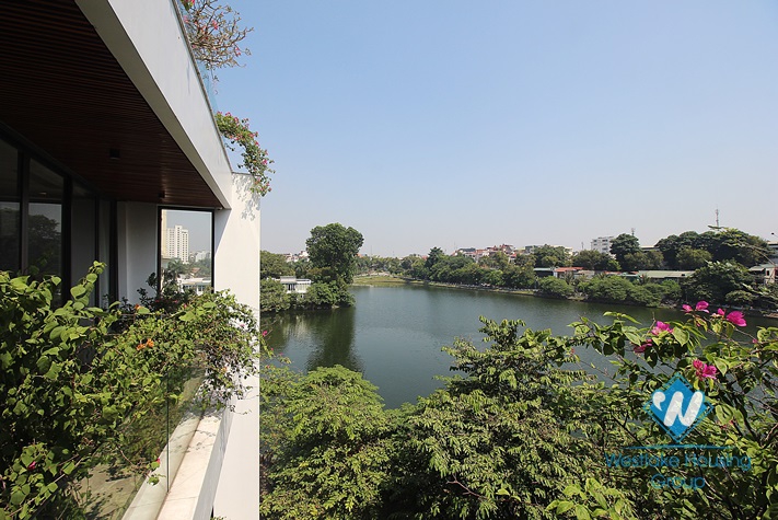 Lake view and spacious apartment for rent in Vu Mien st, Tay Ho, Ha Noi