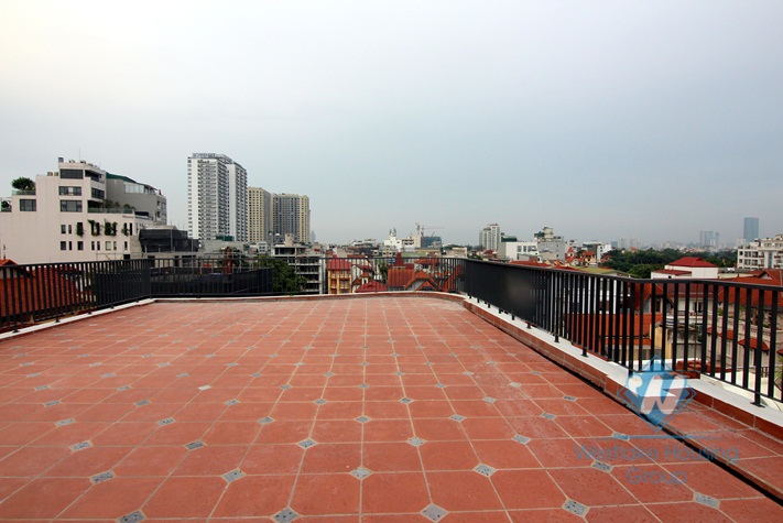 Big terrace and big balcony apartment for rent in Tay Ho