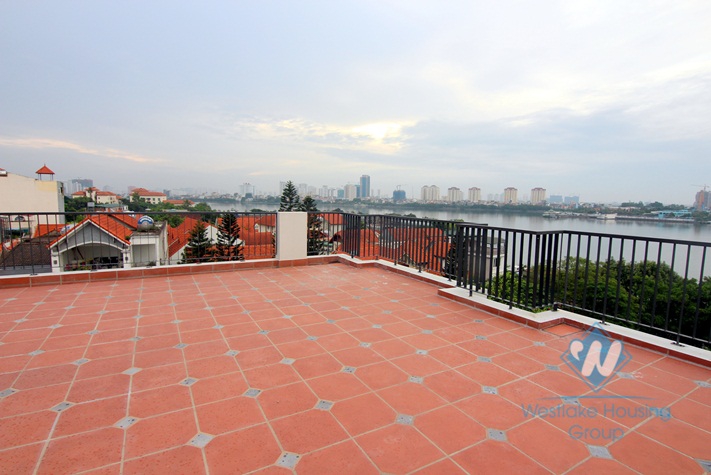 Big terrace and big balcony apartment for rent in Tay Ho