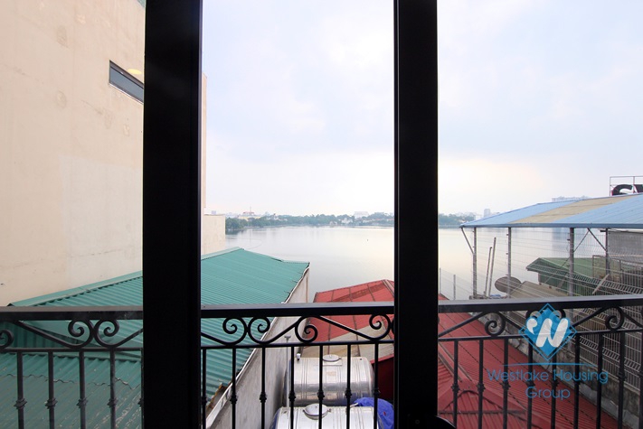 A brand new 2 bedrooms apartment with lake view for rent in Yen Phu village.
