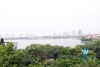 Bedroom with view to Westlake apartment for rent  in Tay Ho district.