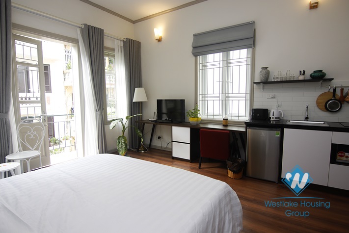 Studio with nicely decorated for rent in Dong Da area.