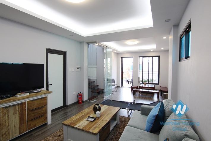 A newly studio with big balcony for rent in Tay Ho area.