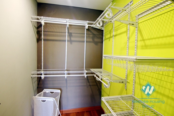 Bedroom with view to Westlake apartment for rent  in Tay Ho district.