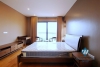 Bedroom with view to Westlake apartment for rent  in Tay Ho district.
