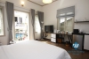 Bright studio with balcony for rent in Thanh Mien st, Dong Da district.
