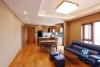 Bedroom with view to Westlake apartment for rent  in Tay Ho district.