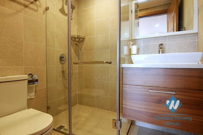 Bedroom with view to Westlake apartment for rent  in Tay Ho district.