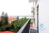Bedroom with view to Westlake apartment for rent  in Tay Ho district.