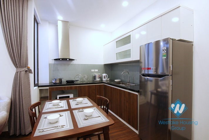 A brand new 2 bedrooms apartment with lake view for rent in Yen Phu village.