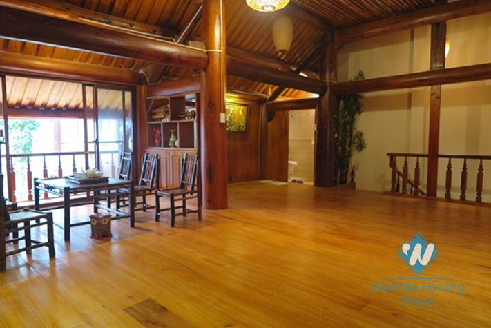 A unique- style house beautiful large garden for rent in Ba Dinh district