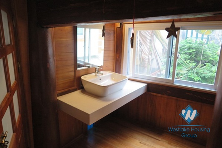 A unique- style house beautiful large garden for rent in Ba Dinh district