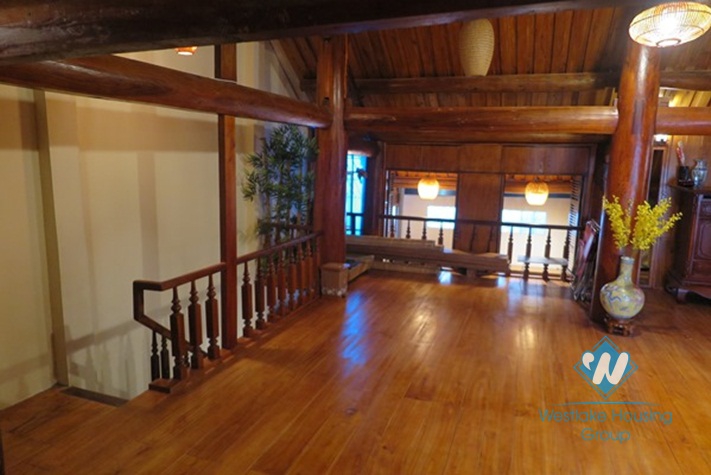 A unique- style house beautiful large garden for rent in Ba Dinh district