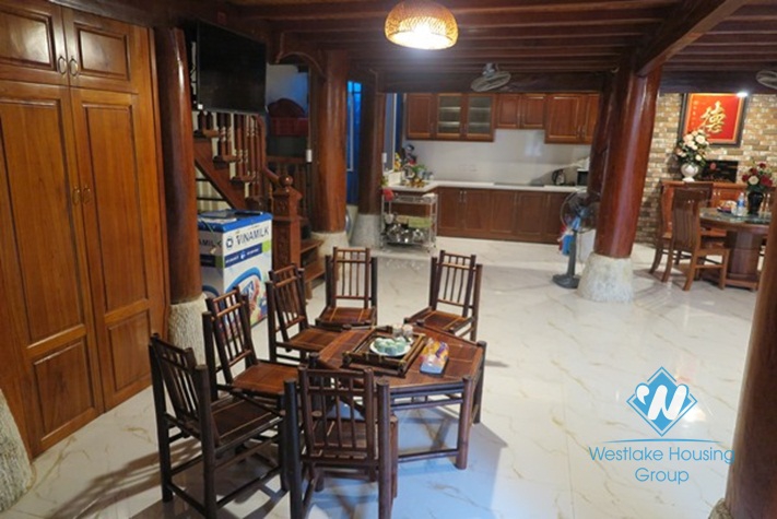 A unique- style house beautiful large garden for rent in Ba Dinh district