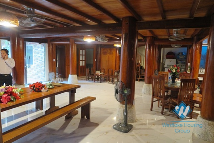 A unique- style house beautiful large garden for rent in Ba Dinh district