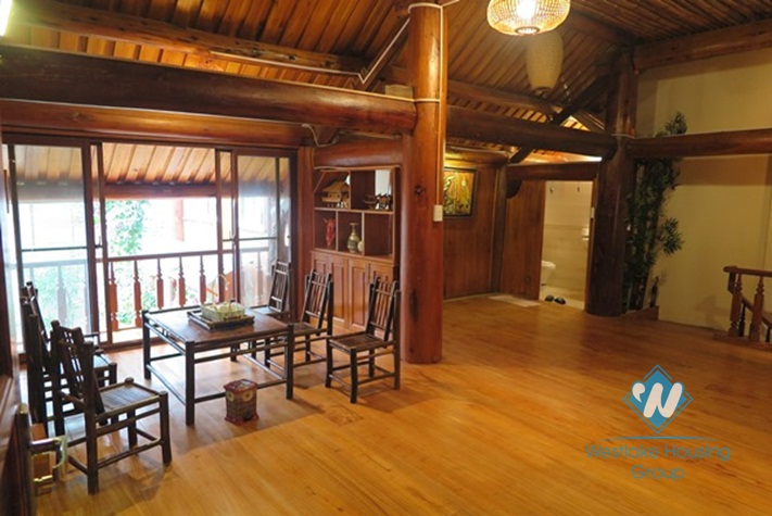 A unique- style house beautiful large garden for rent in Ba Dinh district