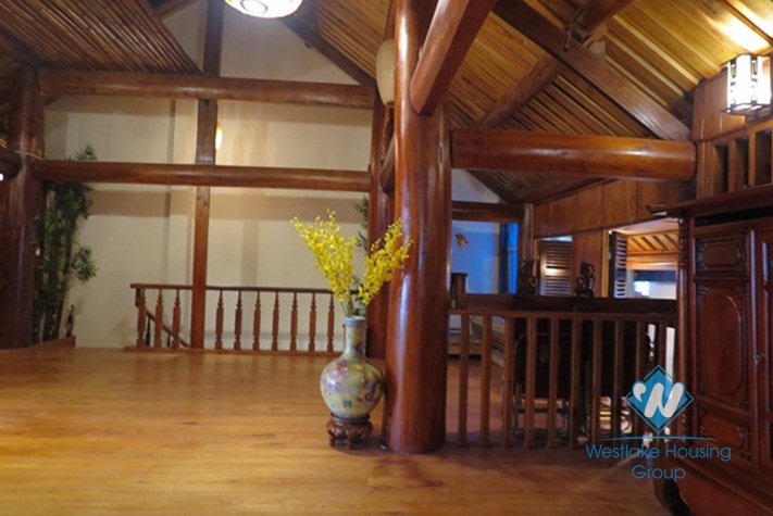 A unique- style house beautiful large garden for rent in Ba Dinh district