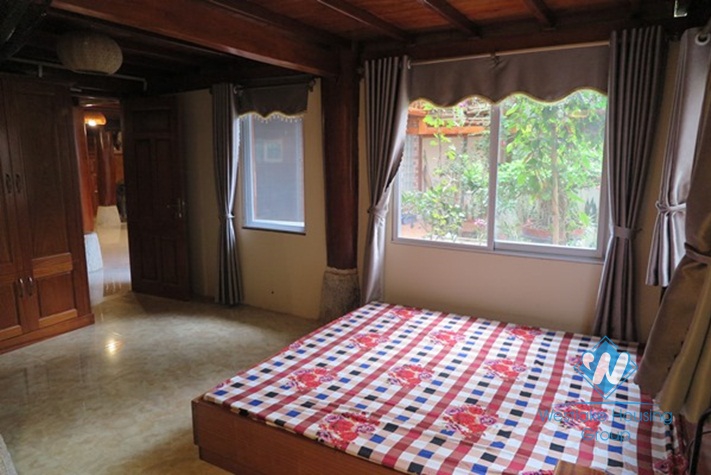 A unique- style house beautiful large garden for rent in Ba Dinh district