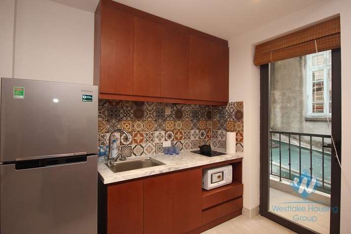 A beautiful 1 bedroom apartment with little balcony for rent on Ngoc Thuy, Long Bien