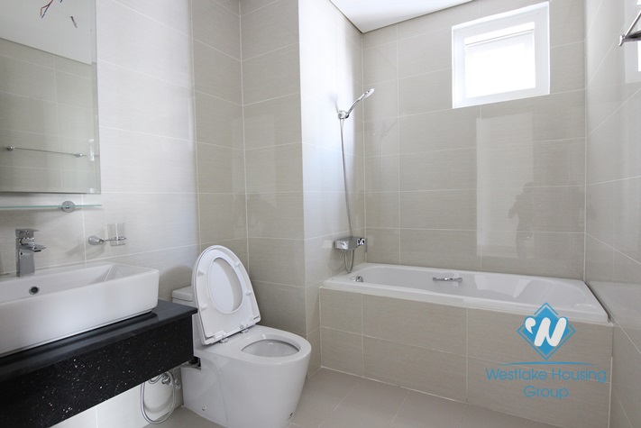 A bright and unfurinshed apartment on high floor for rent in Ciputra Compound